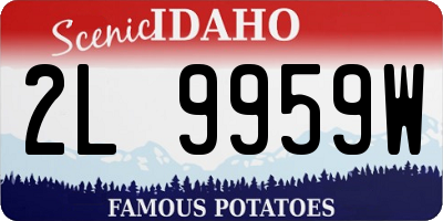 ID license plate 2L9959W