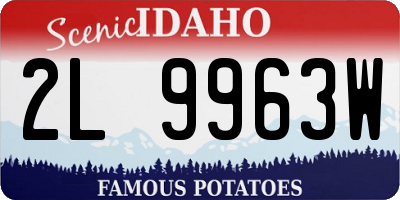 ID license plate 2L9963W