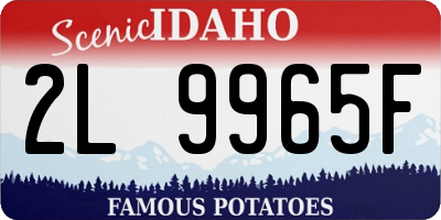 ID license plate 2L9965F