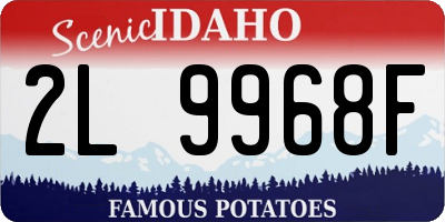 ID license plate 2L9968F
