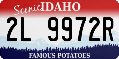 ID license plate 2L9972R