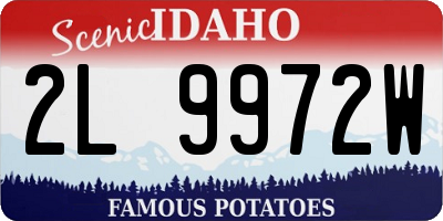 ID license plate 2L9972W