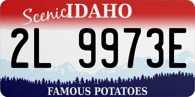ID license plate 2L9973E