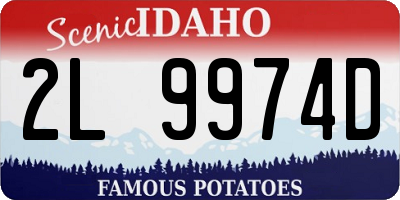 ID license plate 2L9974D
