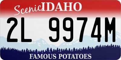 ID license plate 2L9974M