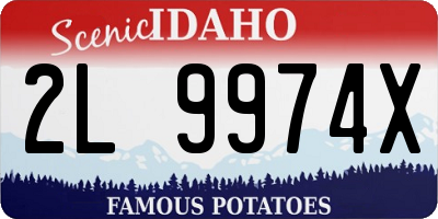 ID license plate 2L9974X