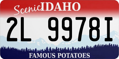 ID license plate 2L9978I
