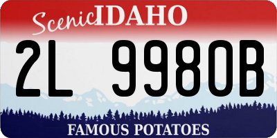 ID license plate 2L9980B