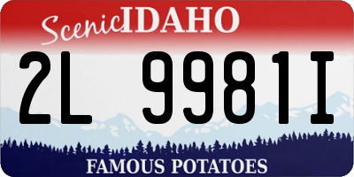 ID license plate 2L9981I