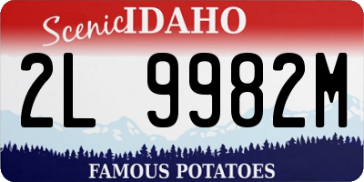 ID license plate 2L9982M