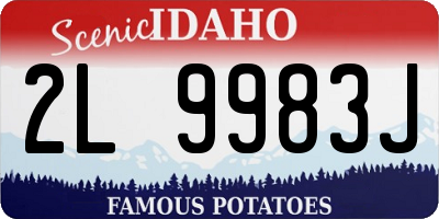 ID license plate 2L9983J