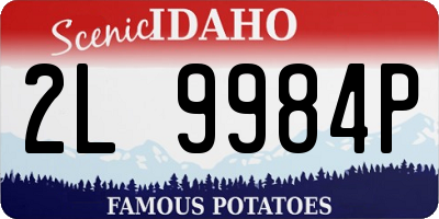 ID license plate 2L9984P