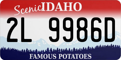 ID license plate 2L9986D
