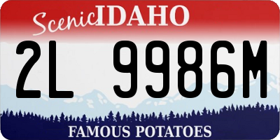 ID license plate 2L9986M