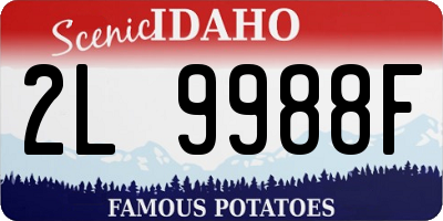 ID license plate 2L9988F