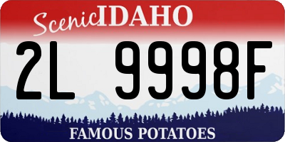 ID license plate 2L9998F