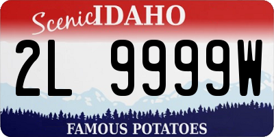 ID license plate 2L9999W