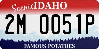 ID license plate 2M0051P