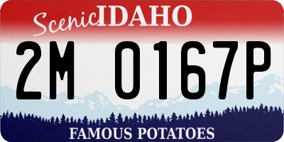 ID license plate 2M0167P