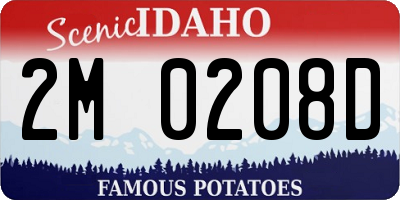 ID license plate 2M0208D