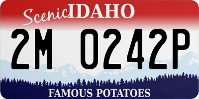 ID license plate 2M0242P