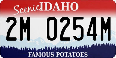 ID license plate 2M0254M