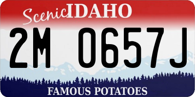 ID license plate 2M0657J