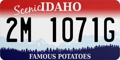 ID license plate 2M1071G