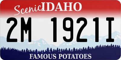 ID license plate 2M1921I
