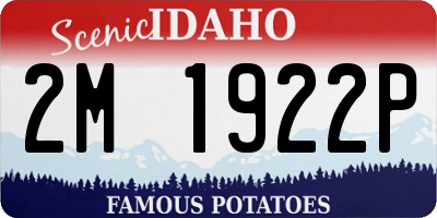 ID license plate 2M1922P