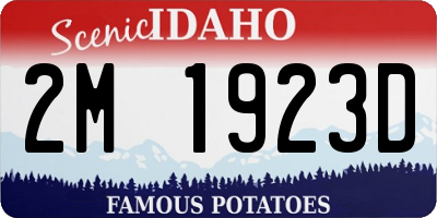 ID license plate 2M1923D
