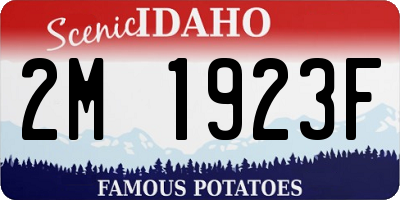 ID license plate 2M1923F