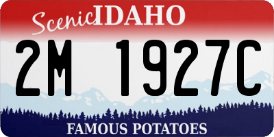 ID license plate 2M1927C
