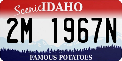 ID license plate 2M1967N