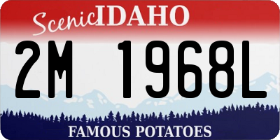 ID license plate 2M1968L