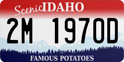 ID license plate 2M1970D