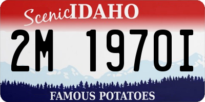 ID license plate 2M1970I