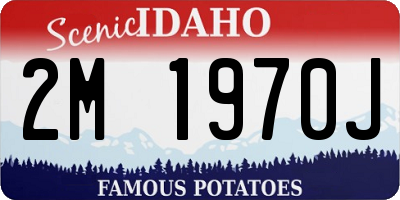 ID license plate 2M1970J