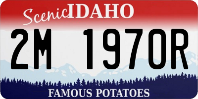 ID license plate 2M1970R