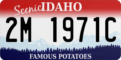 ID license plate 2M1971C