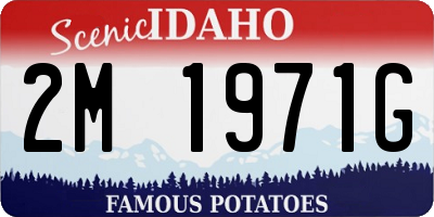 ID license plate 2M1971G