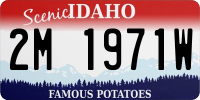 ID license plate 2M1971W