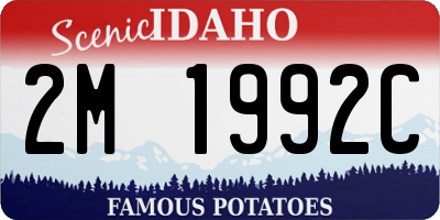ID license plate 2M1992C