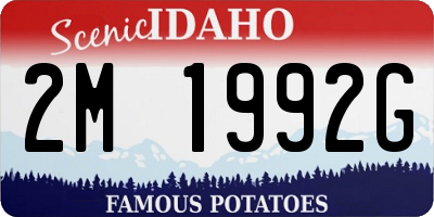 ID license plate 2M1992G