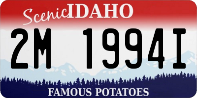 ID license plate 2M1994I