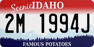 ID license plate 2M1994J