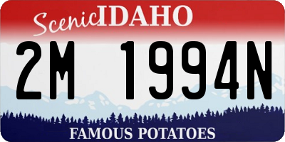 ID license plate 2M1994N