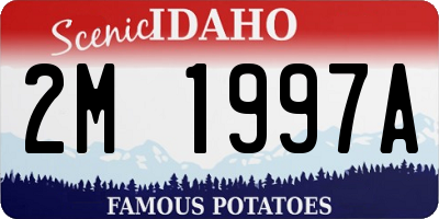 ID license plate 2M1997A