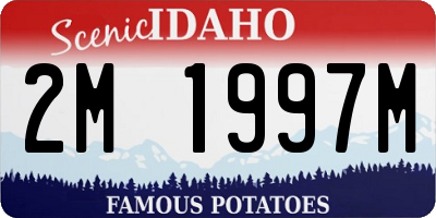ID license plate 2M1997M