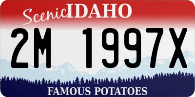 ID license plate 2M1997X